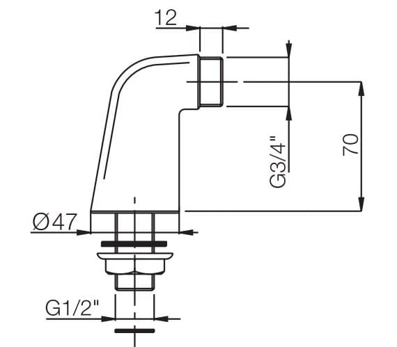 ЧертежHansgrohe Fixfit Porter S (26487000)