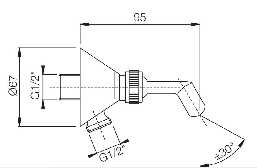 ЧертежHansgrohe Fixfit Porter S (26487000)