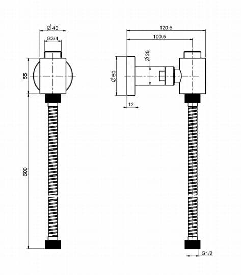 ЧертежHansgrohe Fixfit Porter S (26487000)