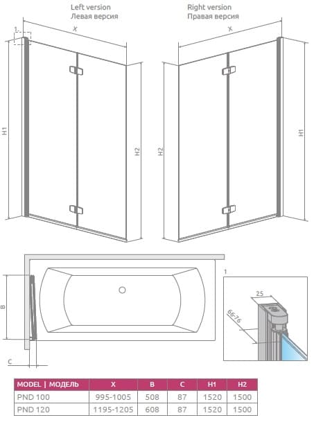 Схема Radaway PND 100R (208210-01R)