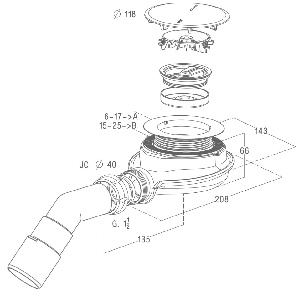 ЧертежRadaway Turboflow (TB90P)