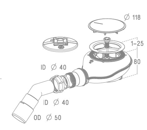 Чертеж Radaway Turboflow (2 TB21)