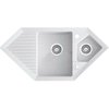 Гранітна мийка Marmorin CIRE White (375613006) Врізні зверху Трапецієвидні Білий