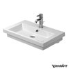 Керамическая раковина 60 см Duravit 2nd floor (0491600000) На полупьедестал, Подвесные Прямоугольные