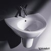 Керамічна раковина 55 см Duravit Starck 2 (2323550000) На напівп'єдестал, На п'єдестал, Підвісні 