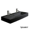 Керамическая раковина 120 см Duravit Vero, черная (0454120826) На столешницу, На тумбу Прямоугольные