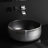 Керамічна раковина Glass Design Mode Lux, gunmetal / silver (MODE40GMBZ) На стільницю 