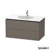 Тумба подвесная 100х54,1 Duravit Delos, фланелево-серый шелковисто-матовый (DL633309090) Duravit Тумбы