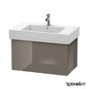 Тумба підвісна 80х47 Duravit Delos, фланелево-сірий глянцевий (DL622008989) Duravit Тумби