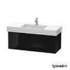 Тумба підвісна 120х47 Duravit Delos, чорний глянцевий (DL622204040) Duravit Тумби