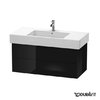 Тумба підвісна 100х47 Duravit Delos, чорний глянцевий (DL632104040) Duravit Тумби
