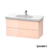 Тумба подвесная 100х46 Duravit Delos, абрикосовый жемчуг глянцевый (DL633601010) Duravit Тумбы