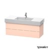 Тумба подвесная 120х47 Duravit Delos, абрикосовый жемчуг шелковисто-матовый (DL632202020) Duravit Тумбы