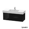 Тумба подвесная 120х47 Duravit Delos, черный глянцевый (DL632204040) Duravit Тумбы