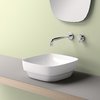 Керамическая раковина 42 см Catalano Green Lux (142GRLX00) На столешницу, На тумбу, Полувстраиваемые Квадратные