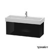 Тумба підвісна 115х44, 5 Duravit Delos, чорний глянцевий (DL622804040) Duravit Тумби