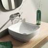 Керамическая раковина 40 см Catalano Green Lux (140AGRLX00) На столешницу, На тумбу, Полувстраиваемые Квадратные
