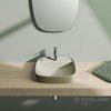 Керамическая раковина 42 см Catalano Green Lux, серая (142GRLXGS) На столешницу, На тумбу, Полувстраиваемые Квадратные
