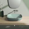 Керамическая раковина 60 см Catalano Green Lux, зеленая (160AGRLXVS) На столешницу, На тумбу, Полувстраиваемые Прямоугольные