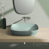 Керамическая раковина 65 см Catalano Green Lux, зеленая (165AGRLXVS) На столешницу, На тумбу, Полувстраиваемые Прямоугольные