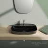 Керамическая раковина 65 см Catalano Green Lux, черная (165GRLXNE) На столешницу, На тумбу, Полувстраиваемые Прямоугольные