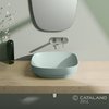 Керамическая раковина 50 см Catalano Green Lux, зеленая (150AGRLXVS) На столешницу, На тумбу, Полувстраиваемые Прямоугольные