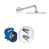 Душовий комплект Grohtherm 3000 Cosmopolitan з душем Rainshower Cosmopolitan 210 (26262000) Душові комплекти (системи) Хром