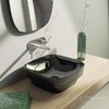 Керамическая раковина 40 см Catalano Green Lux, черная (140AGRLXNE) На столешницу, На тумбу, Полувстраиваемые Квадратные