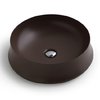 Керамическая раковина 50 см Simas Sharp, chocolate matt (SH 01) На столешницу, На тумбу Круглые