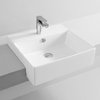 Керамічна раковина 50 см Artceram Quadro, white glossy (QUL004 01; 00) Напіввбудовувані 