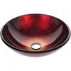 Стеклянная раковина Kraus Irruption Red (GV-200-19mm) На столешницу Круглые, Раковины-чаши