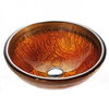 Стеклянная раковина Kraus Copper (GV-600-19mm) На столешницу Круглые, Раковины-чаши