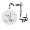 Змішувач для кухні GRB Kitchens FOLDING RETRO SPOUT 1866 (535190) Для кухні Хром