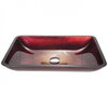Скляна раковина Kraus Irruption Red (GVR-200-RE-15mm) На стільницю 