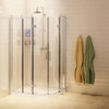 Душевая кабина 110х90 см Burlington (C23+C15) Радиусные асимметричные Прозрачное
