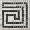 Декор Fap Roma Angolo Greca Statuario Grafite Mosaico 20 * 20 (fMAQ) FAP Ceramiche Для кухні, Для громадських приміщень, Для житлових приміщень, Для ванної
