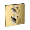 Термостатический смеситель Hansgrohe Ecostat Square Polished Gold Optic (15714990) Для ванны, Для душа Золото
