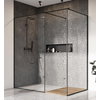 Душевая перегородка Radaway Modo New Black III Frame 105x75 см (389105-54-56+389075-54-56+389000-54) walk-in Прозоре