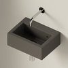 Керамическая раковина 38,5 см Flaminia Acquagrande Acquababy, graphite (5088) Подвесные Прямоугольные