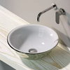 Керамическая раковина 42 см Flaminia Boll 42 METAL, white / platinum (BL42L) На столешницу, На тумбу Круглые