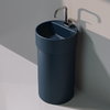 Напольная керамическая раковина Flaminia Twin Column, antracite (5050/COLP+5050/42A) Напольные Круглые