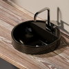 Керамическая раковина 42 см Flaminia Twin Set 42, black (5055/42) На столешницу, На тумбу Круглые