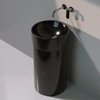 Напольная керамическая раковина Flaminia Twin Column, black (5050/COLP+5050/42C) Напольные Круглые