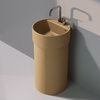 Напольная керамическая раковина Flaminia Twin Column, fango (5050/COLP+5050/42A) Напольные Круглые