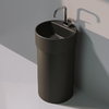 Напольная керамическая раковина Flaminia Twin Column, graphite (5050/COLP+5050/42A) Напольные Круглые