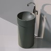 Напольная керамическая раковина Flaminia Twin Column, lava grey (5050/COLC+5050/42C) Напольные Круглые