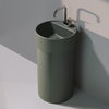 Напольная керамическая раковина Flaminia Twin Column, lava grey (5050/COLP+5050/42A) Напольные Круглые
