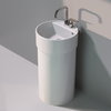 Напольная керамическая раковина Flaminia Twin Column, white (5050/COLP+5050/42A) Напольные Круглые