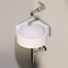 Керамическая раковина 27 см Flaminia Mini Twin 30, white (5060) Подвесные Круглые, Угловые симметричные