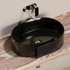 Керамическая раковина 56 см Flaminia Roll 56, black (RL56L) На столешницу, На тумбу Овальные